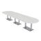 Skutchi Designs 45 in W, 165.75 in L, 29 in H, Engineered Wood Top, White HAR-RAC-46x168-DOU-WHCYPRESS - alternate 1